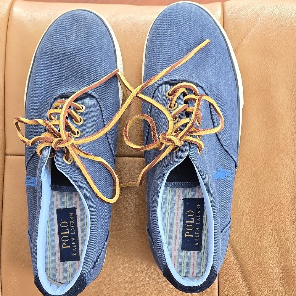 Polo Ralph Lauren Blue Canvas Sneakers